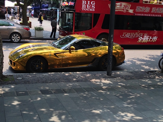 Gold ferrari