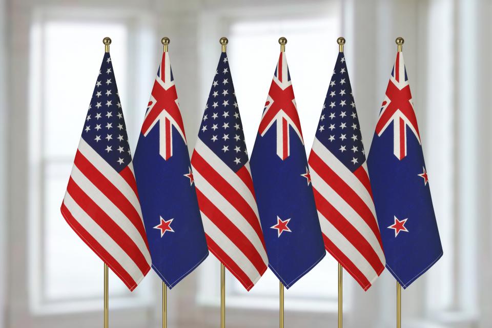 NZ US flags