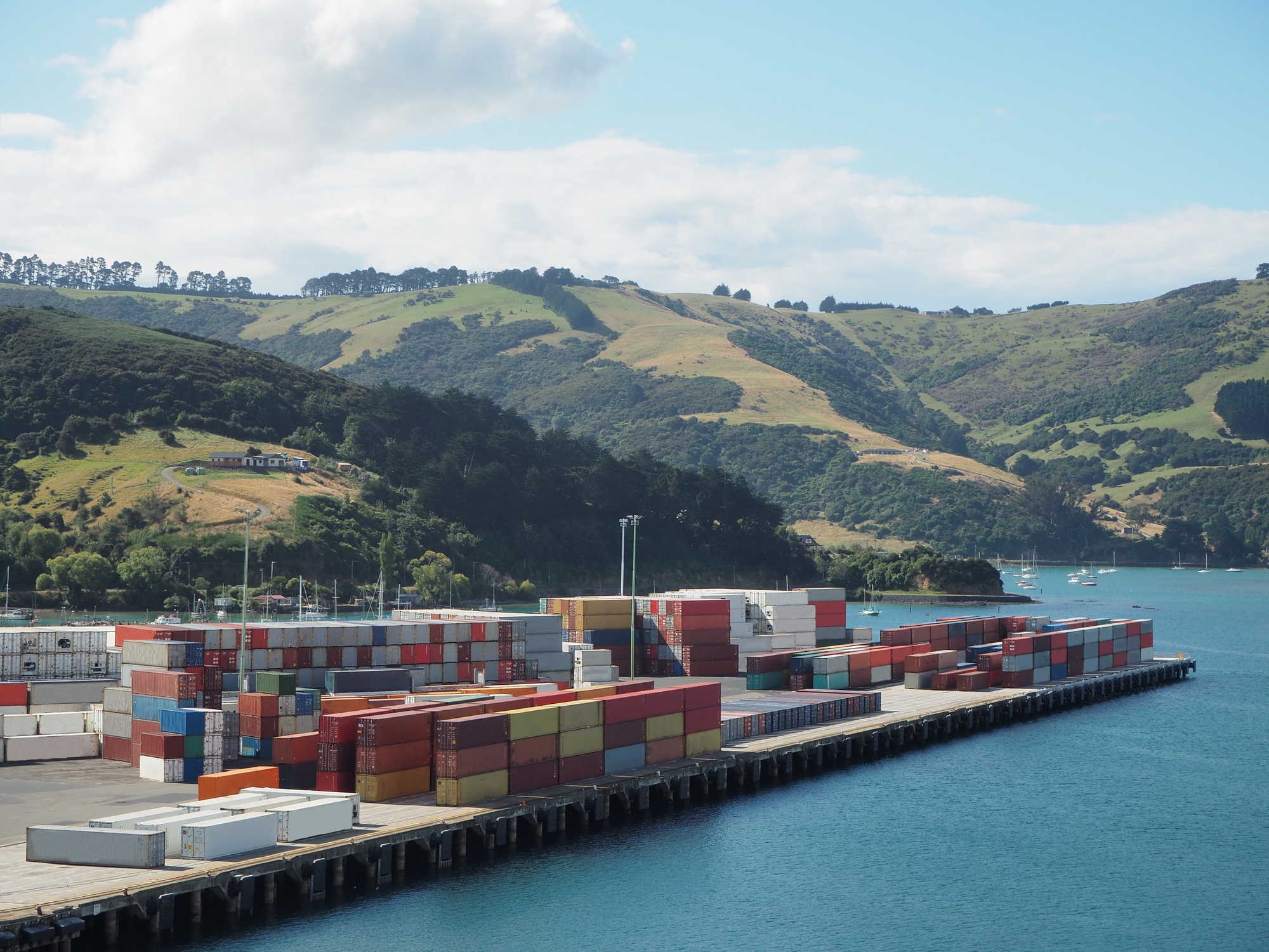 Containers on dock NZ