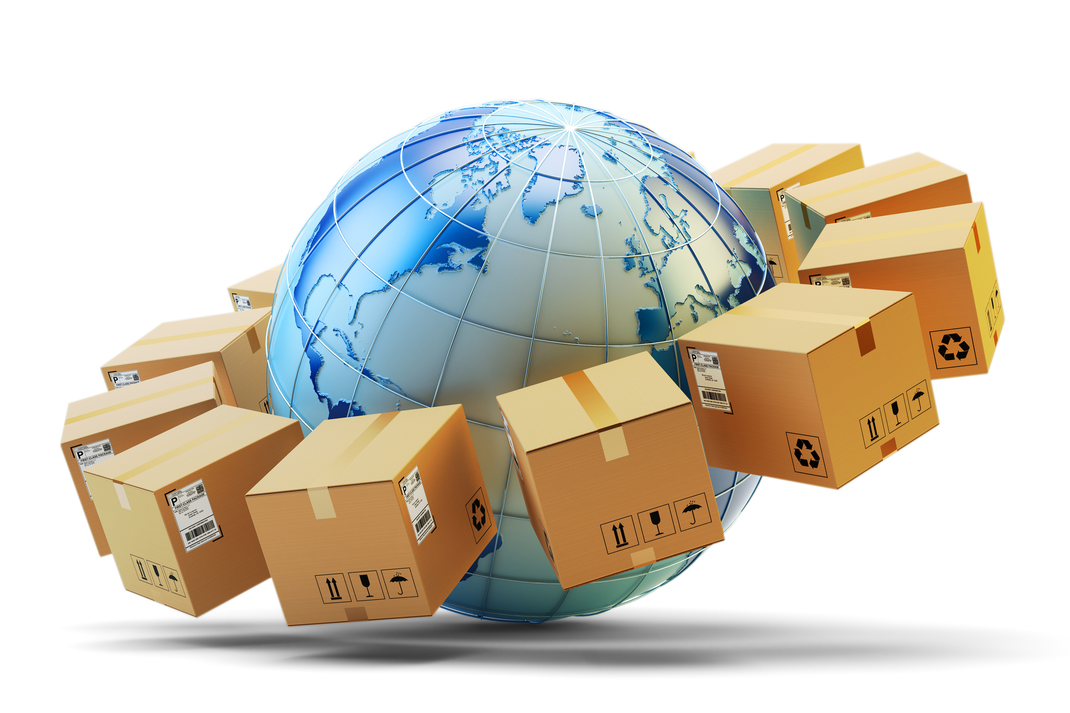 Export cartons around the globe